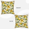 thumbnail image 3 of Haiem Sunflowers And Butterflies Print Velvet Soft Solid Decorative Square Throw Pillow Covers Set with Elegant Piping Christmas Cushion Case for Sofa Bedroom Car-16"x16", 3 of 8