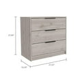 thumbnail image 4 of Depot E-Shop DE-CLZ6591 Egeo 3 Drawers Dresser with Superior Top Light Gray, 4 of 5