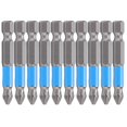 thumbnail image 1 of 10Pcs 50mm S2 Strong Magnetic Bit PH2 NonSlip Electric Screwdriver Cross Bit for Home Furniture, 1 of 5