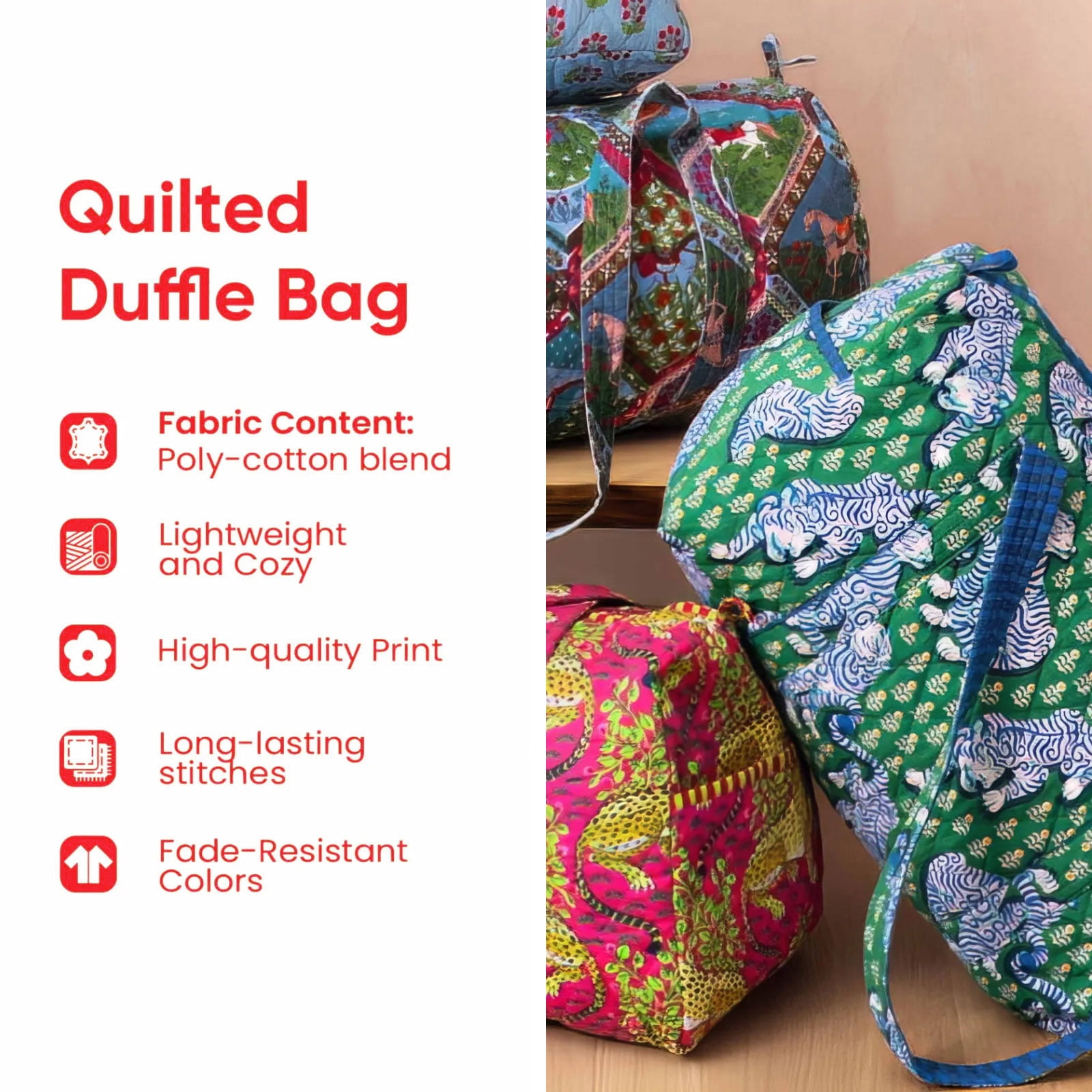Dwellin Tote Bag for Women Lightweight Puffy Quilted Canvas Handbags Cute Dog Cat Print Shoulder Top Handle Satchel for Work Travel Q-L 18X9X9