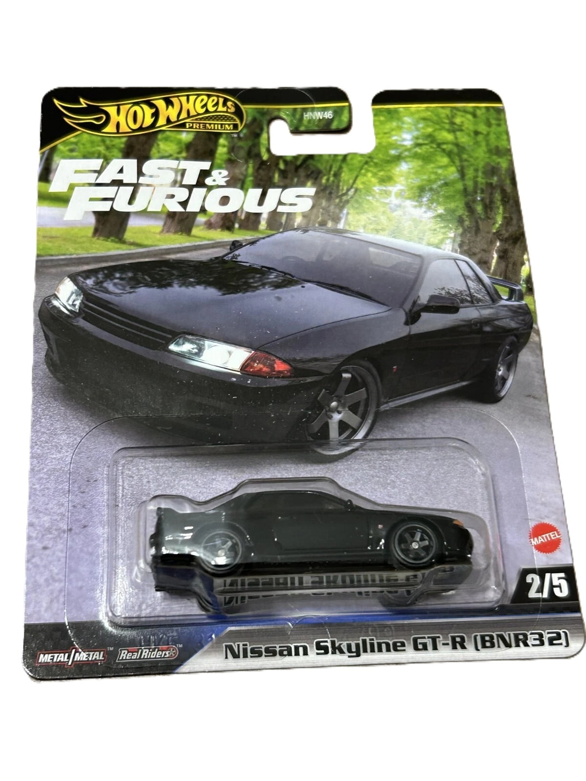 Hot Wheels Fast & Furious Die-Cast Cars Collection, 5-Pack Set, Mazda RX-7, Nissan Skyline, Dodge Charger Hellcat