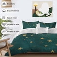 thumbnail image 6 of Gorgeous Star Queen Duvet Cover Set, Green Starry Sky 4 Piece Microfiber Bedding Set with Zipper Closure, Bed Sheet and 2 Pillow Shams, Soft Bedding Cover, 6 of 12