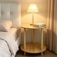 thumbnail image 5 of 2-Tier Small End Table, Round Side Table For Living Room, Round Corner Table for Small Spaces, Living Room, Bedroom, 5 of 5