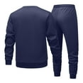 thumbnail image 3 of Men’s Long Sleeve Pullover Crewneck Sweatshirt and Jogger Pants Set Casual Two Piece Tracksuit Outfit with Ribbed Cuffs Waistband Pockets, 3 of 3