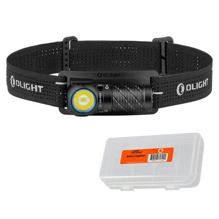 Olight Perun 3 Mini 1250 Lumen Compact Right-Angle Headlamp   LumenTac Organizer