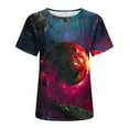 thumbnail image 6 of Penkiiy Galaxy Printed Shirt,Womens 3D Top Blouse Novelty Graphic Breathable Quick Dry Sleeveless Beach T-Shirt L Multicolor, 6 of 6