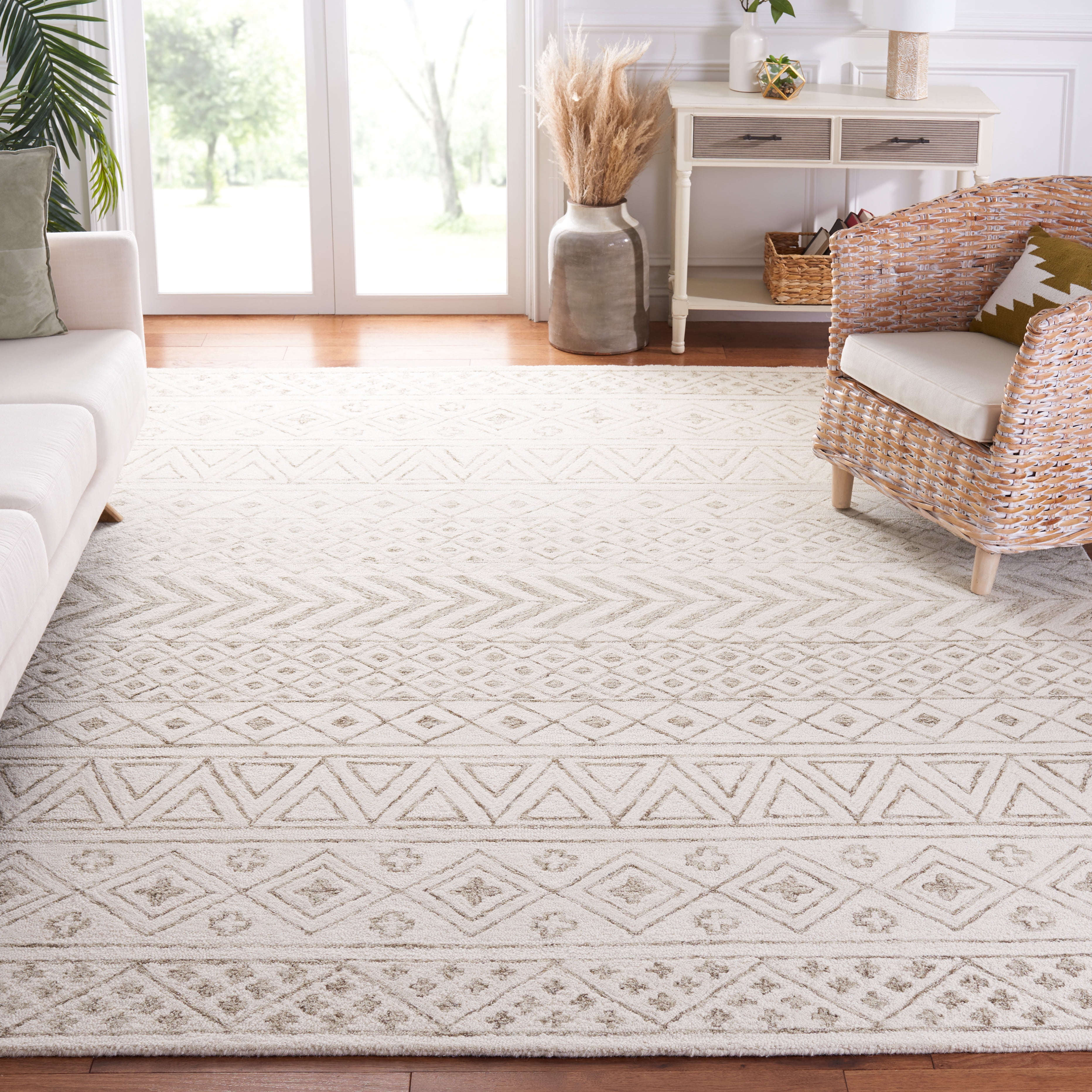 SAFAVIEH Metro Beaumont Southwestern Area Rug, Ivory/Sage, 8' x 10'