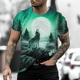 thumbnail image 2 of Men's Summer New Animal Wolf T-shirt 3D Printed Large Classic Retro Short Sleeved Top Harajuku Men's Clothing T-shirt, 2 of 5