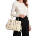 thumbnail image 2 of Deago Women PU Leather Shoulder Bag Fashion Top Handle Handbag Crossbody Purse Waterproof Large Tote Satchel Purse for Work Travel "White", 2 of 9