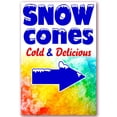 thumbnail image 4 of Snow Cones (Arrow) Economy A-Frame Sign 2 Feet Wide by 3 Feet Tall, 4 of 4