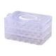 thumbnail image 1 of Cartón De Huevos De Plástico Bandeja organizadora de plástico transparente para guardar huevos, de 3 capas y 72 unidades, con tapa y asa para el refrigerador Yulucky, 1 of 8