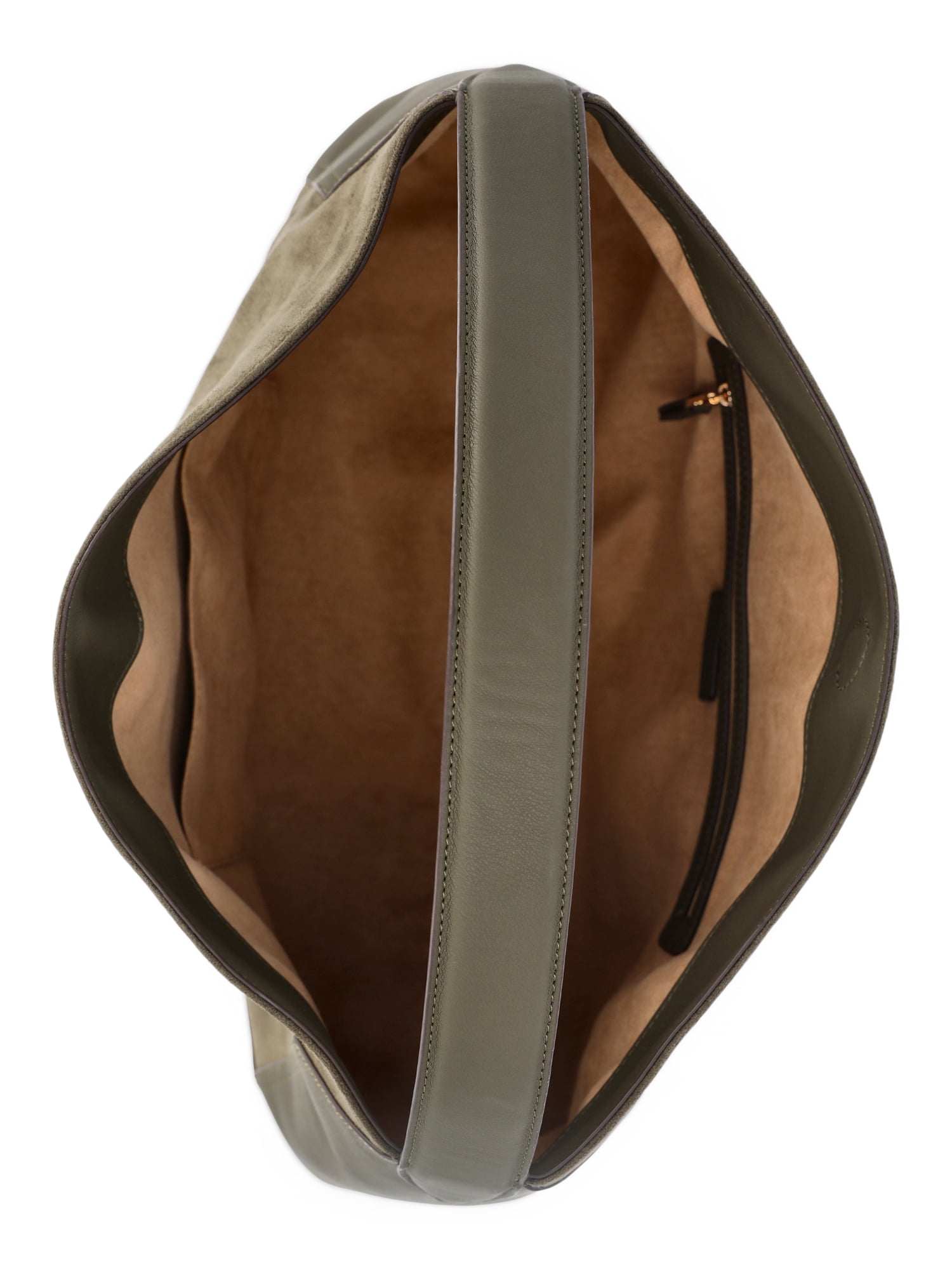 Scoop Women's Faux Suede Hobo Tote Bag, Olive
