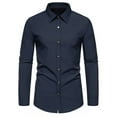 thumbnail image 2 of Aloohaidyvio Men's Slim Fit Cotton Business Shirt Solid Long Sleeve Button Down Dress Shirts, 2 of 6