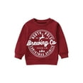 thumbnail image 1 of Faithtur Bébé Printemps Automne Romper, Lettre Wapitis Imprimé Manches Longues Col Rond Combinaison/sweatshirt pour Noël, 1 of 9