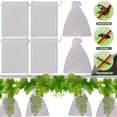 thumbnail image 2 of 10-500PCS New Garden Grape Fruits Protection Bag Pest Control Net with Drawstring Mango Vegetable Flowers Mesh Netting Anti Bird10x15cm (50pcs) He Qiyong unisex, 2 of 2