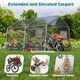 thumbnail image 4 of Erommy 8X14 FT Heavy Duty Carport,Portable Storage Shed and Outdoor Storage with All-Steel Metal Frame for Motorcycles,Bikes and Garden Tools, 4 of 9