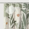 thumbnail image 4 of Black Vintage Floral Faux Linen Shower Curtain for Bathroom Decor - 210GSM Heavy Duty Modern Farmhouse Country Rustic Matisse Plants Botanical Shower Curtain Set with Hooks, 4 of 6