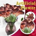 thumbnail image 2 of Sunxin Dark Brown Calla Lily Artificial Decorative Artificial Flower, Single Color 10Pc10Pc Artificial Flower Latex Real Bridal Wedding Bouquet Home Decoration, 2 of 5