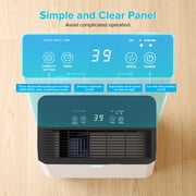 Electactic 15 Pint Dehumidifier, 3000 Sq.ft Coverage Area with Auto Defrost & Drain, 24H Timer (MAX 45Pint at 86℉, 80%RH )