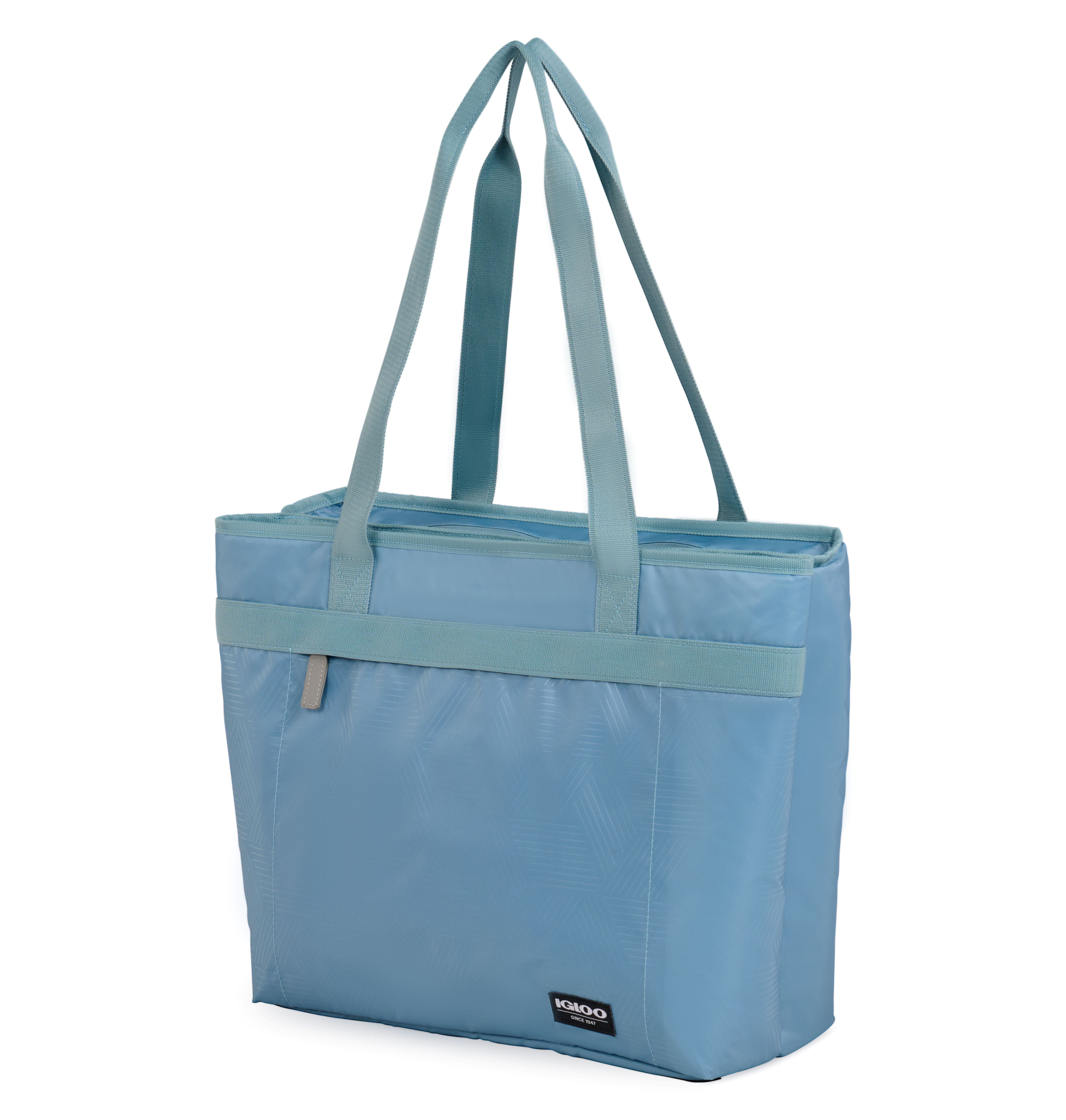 Igloo Laguna for Her Zippered Dual Compartment Soft Sided Tote Cooler Bag 20 Can Capacity Blue Walmart