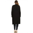 thumbnail image 4 of Women's Casual Plus Size Long Body Duster Cardigan with Pockets, 4 of 5