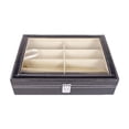 thumbnail image 2 of FITYLE Eyewear Storage Box PU Leather Sunglasses Organizer Jewelry Watch 8 Grids Glasses Storage Case Spectacles Organizer Box Tray black, 2 of 10