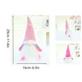 thumbnail image 3 of Valentine's Day Stuffed Animals Pink Valentine day Gnomes Decorations Handmade Swedish Tomte Gnome with Retractable Legs Valentines Gnome Standing Couple Decoration Pink Valentines Day Decor, 3 of 3