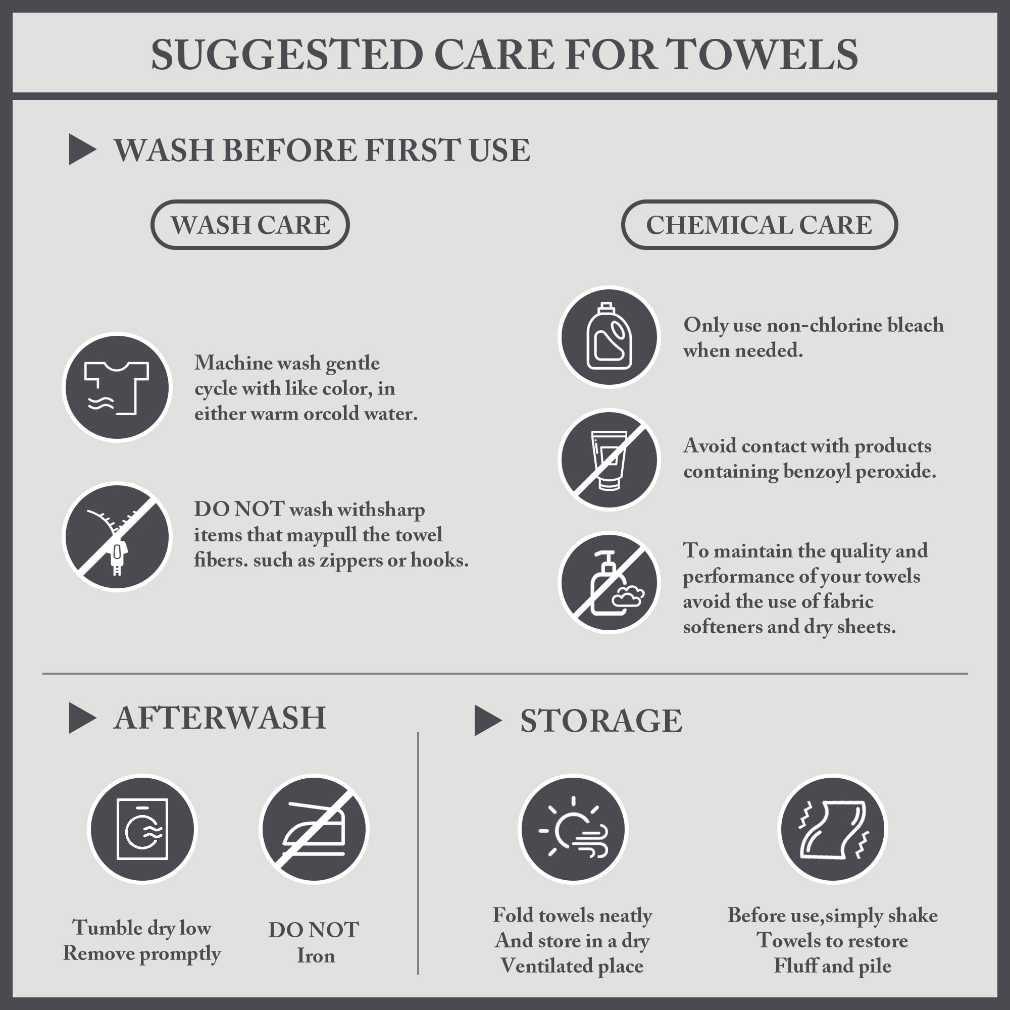 6-Piece Cotton Bath Towel Set,Sand