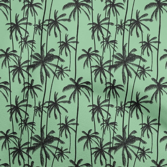 oneOone Cotton Cambric Green Fabric Tropical Tree Sewing Craft Projects Fabric Prints By Yard 42 Inch Wide