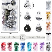 Christmas Tree Balls Ornaments Set Small Christmas Decorations 30PCS Christmas Balls Ornaments Christmas Tree Decor Holiday Multiple Styles Ornaments For Christmas Trees Party Ball Decoration 6CM