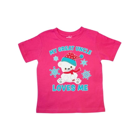 

Inktastic Polar Bear My Great Uncle Loves Me in Santa Hat Gift Toddler Boy or Toddler Girl T-Shirt