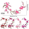 thumbnail image 2 of Plum Blossom Embroidery Patch Iron On Sew On Fabric Sticker for Clothing Repair Crafting Applique Patch for Jeans Hats and More Light Pink, 2 of 8