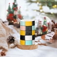 thumbnail image 2 of Yayeee Flameless Candles with Remote Flickering Battery Operated Multi Color Changing, Yellow Checkered Pattern, 2 of 7
