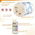 thumbnail image 5 of Yayeee Flameless Candles with Remote Flickering Battery Operated Multi Color Changing, Blue Butterfly, 5 of 7