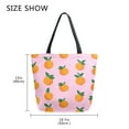 thumbnail image 5 of FORMRS Womens Canvas Tote Bag with Zipper Inner Pocket Shoulder Handbag, Cartoon Oranges, 5 of 7