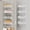 White, variant on Over The Door Purse Organizer - Wall Mounted Purse Rack with 4 Adjustable Metal Basket and 6 Hooks, Hanging Bag Rack for Handbag Organizer, Bag Storage Can Use As 1/2 Part, for Door, Closet