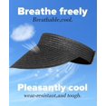 thumbnail image 5 of Womens Straw Sun Visor Hat Foldable Beach Visors Hat for Women, 5 of 6