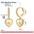 thumbnail image 2 of TINGN Dainty Heart Earrings for Women S925 Sterling Silver Post Small Heart Dangle Hoop Earrings, 2 of 5