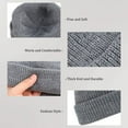 thumbnail image 4 of Asisol Mens Beanie Hats Roll-up Edge Spring Summer Autumn Winter Slouchy Beanies for Men Women, 4 of 6