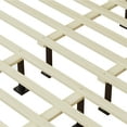 thumbnail image 5 of Boho Solid Wood Platform California King Bed with Rattan Cane Headboard, Silent Slats, Natural, 5 of 9