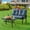 Blue, variant on Gymax 2PCS Patio Loveseat & Table Set Conversation Sofa Set w/ Beige Cushions