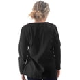 thumbnail image 3 of COUVER Women's Cotton Crew Neck Long Sleeve Shirt, 1PC, Black, Medium, 3 of 6
