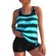 thumbnail image 1 of SAILING Conjunto de tankini para mujer, camisetas sin mangas + pantalones cortos, traje de baño, traje de baño para playa, 1 of 4
