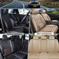 thumbnail image 5 of Car Seat Covers Fit for Chevrolet Tahoe 2011-2024: 5 Seats Faux Leather Waterproof Seat Protectors (Beige) - 2 Rows, 5 of 5