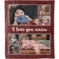 thumbnail image 4 of AISENIN Personalized Nana Blanket for Grandparents I Love You Nana Throw Blanket from Grandkids Gift for Christmas Birthday Grandparents Day, 4 of 5