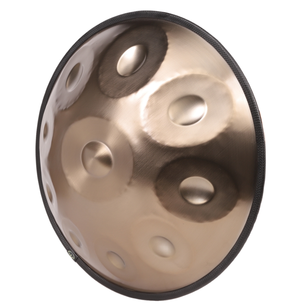 440Hz Drum in D Minor 10 Notes Handpan 22 Inche Steel drum percussion instrument with soft bag(Gold 10notes)