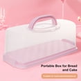 thumbnail image 4 of Monyance food crisper Portable Rectangular Bread Box Cake Storage Container(14.17X6.18X5.31Inches), 4 of 10