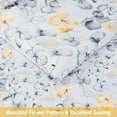 thumbnail image 2 of Floral Printed Queen Comforter Set with Sheets Lightweight Piece Bed in A Bag Comforter Set Vintage Yellow and Grey Flower Pattern Farmhouse Bedding Set, 2 of 8