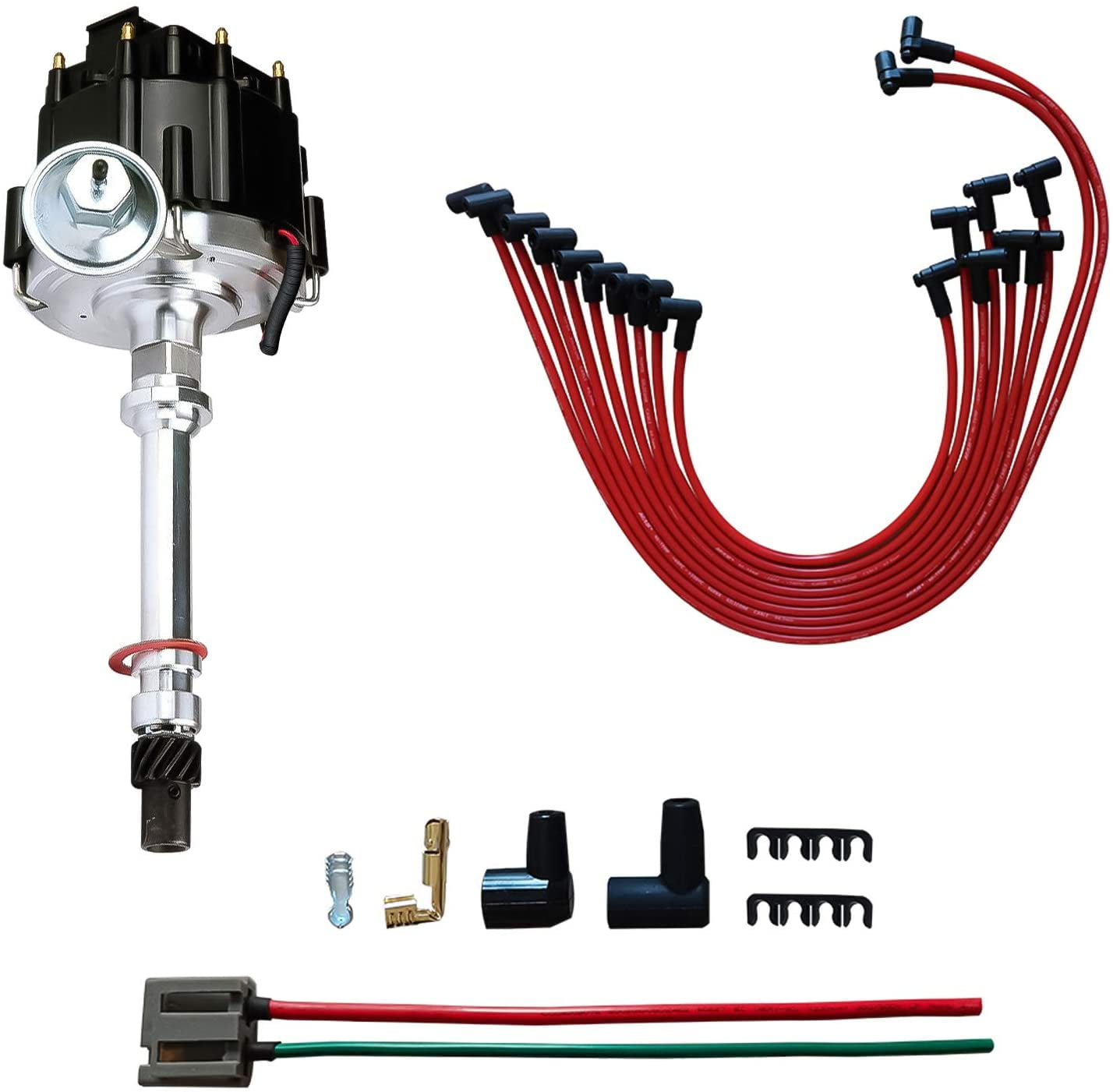 Brand new Performance HEI Distributor & Spark Plug Wires & FREE Pigtail