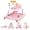 pink, variant on Baby Walker 5-in-1 with Musical Toy Tray,Foldable,Height Adjustable Wheels & Foot Pads,for Boys and Girls Aged 6-18 Months